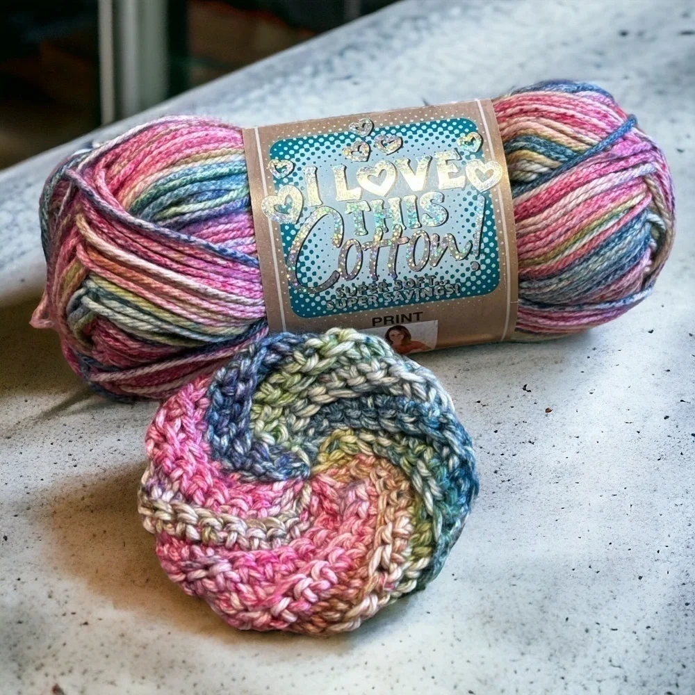 Handcrafted Crochet Spiral Tawashi Bath Scrubbies Set Cotton Yarn Handmade